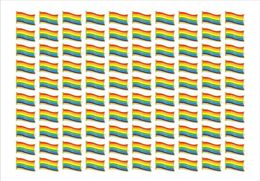 whole 100pcs gay pride pins LGBTQ rainbow flag brooch pins for clothes bag decoration H1018242b8118944