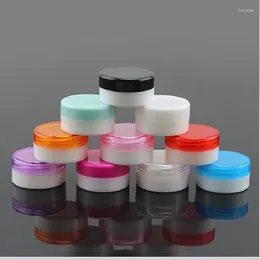 Storage Bottles 5G 10g Round Plastic Bottle Pot Jar Eye Serum Sample Cream Art Nail Shadow Skin Care Cosmetic Packing