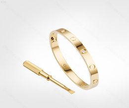 Love Screw Bracelet 50 Mens Bracelets 4 Diamonds Designer Bangle Luxury Jewellery Women Titanium Steel Alloy Goldplated Craft Gold4433800