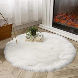 Carpets Faux Fur Carpet Fluffy Plush Super Soft 3 X Feet Round White Machine Washable