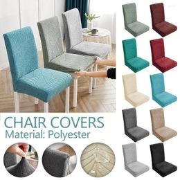 Chair Covers Cover For Dining Room Stretch Jacquard Slipcover Elastic Kitchen Waterproof Protector O8A9