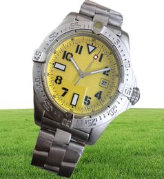 High Quality Watches Men Stainless Steel Yellow Avenger Seawolf Automatic Mechanical Watch Men039s Dive Wristwatches2698089