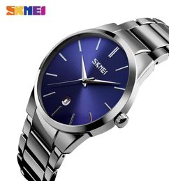 2020 SKMEI Men Watches Luxury Golden Steel Bracelet Quartz Wristwatches Date Time Male Clock Waterproof Watch Reloj hombre 9140 T22550720