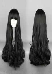 New High Quality Fashion Picture wig gtGood Quality 80cm Long Curly Cosplay RWBY Blake Belladonna Black Cosplay Wi3716132