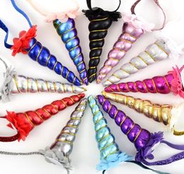 Unicorn Horn Headband Fashion Colored Headband For Halloween or Birthday Party Sparkle Hair Accessories3683810