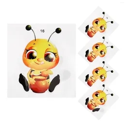 Wallpapers 5 Sheets Multipurpose Little Bee Wall Sticker Car Decor The Pet Laptop Stickers