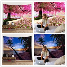 Tapestries Scenery Series Background Cloth Hanging Tapestry Decoration Bedroom Room Layout Bedside Wall Hamsa Decor