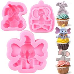 Baking Moulds Elephant Silicone Mould Baby Birthday Cake Decorating Tools Cupcake Topper Chocolate Candy Fondant Mould DIY Accessories