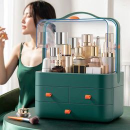 Storage Boxes Large-capacity Cosmetic Organiser Desktop Light Luxury Dustproof Skincare Cosmetics