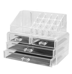 Acrylic Clear Makeup Organisers Holder Cosmetic Storage Box Make Up Case Drawer Lipstick Display Stand Makeup Tools5656604