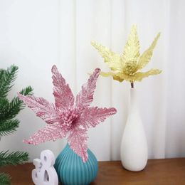 Decorative Flowers Christmas Flower Party Holiday Decor Tree Arrangement Accessories Simulation Sequins Artificial