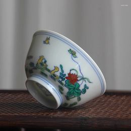 Cups Saucers Ming Chenghua Blue And White Painted Mandarin Duck Playing With Water Tea Cup Owner Antique Ceramics Collection