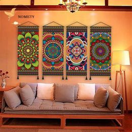 Tapestries Ethnic Style Pattern Decoration Hanging Painting Bedroom Wall Corridor Large Size Cloth Tapestry Background Flag