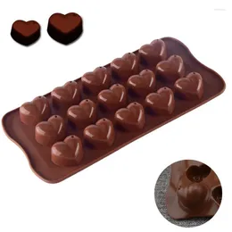 Baking Moulds 3D Love Heart Chocolate Mould Silicone Chocolates Moulds For Nonstick Jelly Pudding Sugarcraft Mould DIY Kitchen Bakeware