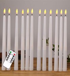 Candles 12pcs Yellow Flickering Remote LED CandlesPlastic Flameless Taper Candlesbougie For Dinner Party Decoration4405696