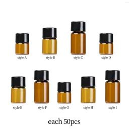 Storage Bottles 50x Refillable Glass Durable Mini For Fragrance Samples