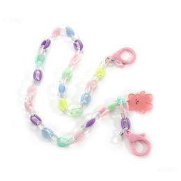 1~4PCS Mask Hanging Rope Thick Chain Colourful Mask Chains Sunglasses Lanyards Sunglasses Rope Chain Acrylic Cute Glasses Chain
