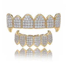 Hip Hop Braces Gold Braces Teeth Micro Inlay Diamond Braces Frozen Teeth Grill