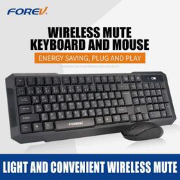 Keyboard Mouse Combos Fv360 wireless keyboard and mouse set light portable business office Arabic H240412