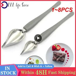 Spoons 1-8PCS Dessert Display Decorating Spoon Creative Precise Portable Painting Convenient Versatile