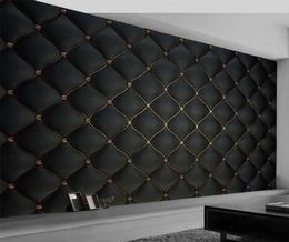 Custom Po Wallpaper 3D Black Luxury Soft Roll Mural Living Room TV Sofa Bedroom Home Decor Wall Paper Papel De Parede Sala 3D7011492