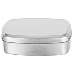 Storage Bottles 2 Pcs Square Aluminum Box Travel Containers Cosmetics Makeup Aluminium Case