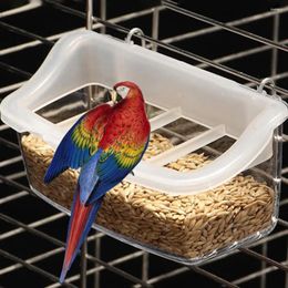 Other Bird Supplies Easy Feeding Cage Accessory Upgradeable Food Box Durable Hanging Feeder With Anti-splash Grid For