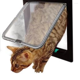 Cat Carriers Pet Dog Door 4 Way Flap Plastic Gate For Puppy Dogs Supplies Small Kit Doors