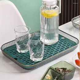 Tea Trays Big Plate Tray Plastic Kitchen Gadget Office Sarving Coffeeware Teaware Serving Food Plateau Decoratif Accessories