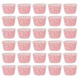 Disposable Cups Straws 50 Pcs Small Bowl Dessert Paper Cup Pudding Desserts Lids Ice Cream Container Bowls