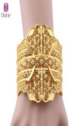 Gold Colour Chain Link Chunky Bracelets Bangles for Women Vintage Jewellery Bracelet Wedding Accessories9786291