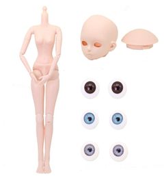 60cm Bjdsd Doll Normal Skin Makeup Nude Changeable Eyes with Shoes 13 DIY Toys for Children Girls Gift7272320