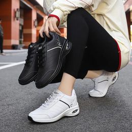 Casual Shoes Women Fashion Leather Air Cushion Running Comfortable Outdoor Waterproof Sports