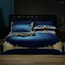Bedding Sets 1000TC Egyptian Cotton Royal Luxury Set Embroidery Duvet Cover Flat Sheet Parrure De Lit