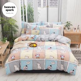 Bedding Sets Cotton Cartoon Kids Duvet Cover Double Flat Set Animal Bed Sheets And Pillowcases Sabanas Posciel 160x200