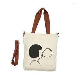Bag Colla Women Canvas Reusable Grocery Shopping Cartoons Pattern Books Bags Female Cotton Cloth Shoulder Eco Handbag Totes
