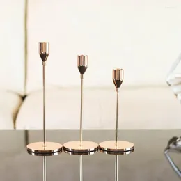 Candle Holders Simple Modern Style Candlestick Metal Gold Iron For Wedding Dinner Christmas Decoration Candelabra GZT005