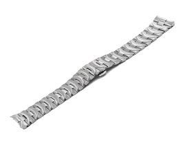 Rolamy 24mm 316L Stainless Steel Watch Band Silver PAN312 Double Push Clasp For PAN1090341