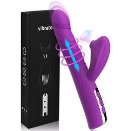 Rabbit Sucking Vibrator for Clitoral G Spot, Sexual Tools for Female Heating Rabbit Adult Dildo Clitoralis Stimulator with 5 Suction and 8 Vibration Sex Toys purple