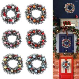 Decorative Flowers Christmas Wreath Holiday Garland Decoration For Office Festival Bedroom