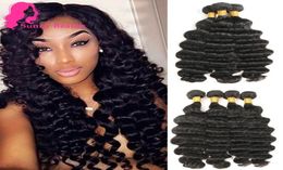 Indian Loose Deep Curly Remy Human Hairs 3 4 Bundles Rabake Brazilian Peruvian Malaysian Raw India Deepwave Hair Extensions super82581845