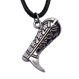 Pendant Necklaces 1pcs High Boots Engraved Star Shoes Jewellery On The Neck Materials Jewellery Diy Chain Length 45 4cm