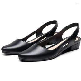 Dance Shoes Fashion Sandals Women's Shallow Mouth Middle Low Heel Anti-slip Single Korean Version Plastic Breathable Casual