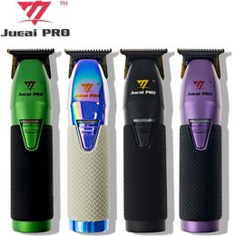 Jucai Pro Professional Electric Hair Clipper Ultra-Thin 0 Pitch Engraving Electric Trimming 7200rpm Hair Salon Cordless Charging 240412