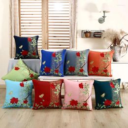 Pillow Pillowcase High Quality Polyester Canvas Needles High-density Embroidery Simple Retro Model Sofa Chair Cover