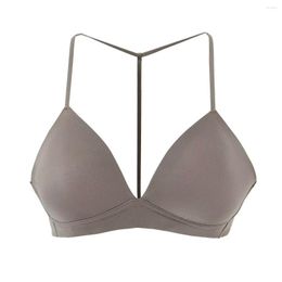 Camisoles & Tanks American-Style Sexy Fancy Triangle Seamless Ice Silk Bra Camisole Beauty Back Beach Pography Small Inner Wear For Women