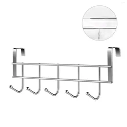 Decorative Figurines Hooks Over The Door Bathroom Hanger Clothes Towel Storage Holder Silver Drop Ship