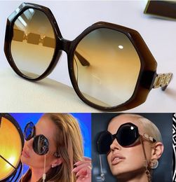 Popular Mens and Womens Greek Key Sunglasses 4395 Cover Advertising Unique Temple Design Fashion Full UV Protection Top Quality Wi9039703