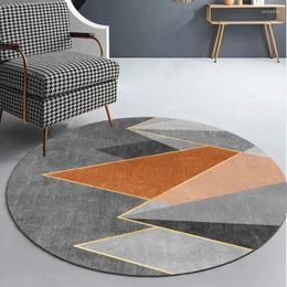 Carpets Nordic Light Luxury Round Modern Living Room Decoration Rugs Large Area Bedroom Decor Bedside Carpet Simple Lounge Rug