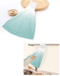 Towel Moroccan Texture Teal Hand Towels Home Kitchen Bathroom Dishcloths With Hanging Loops Quick Dry Soft Absorbent